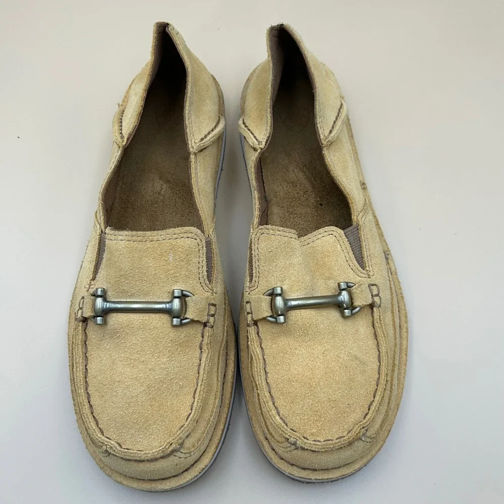 Ariat Cruiser Bit Loafers Womens 8B Sand Suede Slip On Shoes 10045000
